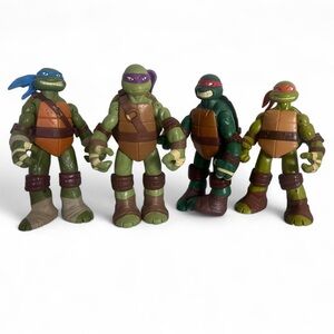 Vintage TMNT 2012 Battle Shell Action Figures – Set of 4